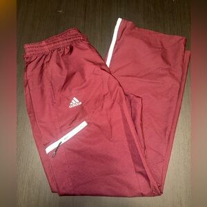 Adidas Climalite Women's Burgundy Track Pants with Zipper Details Size Large
